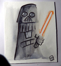 Darth Vader watercolour sketch