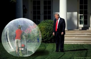 Mowing the Whitehouse lawn